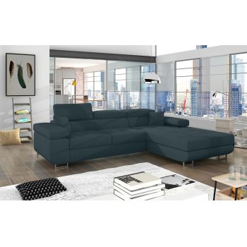 Coltar extensibil dreapta 4 locuri ELTAP, Armd-371, Armando, 289x203x85 cm, lemn/poliester, verde