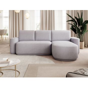 Coltar extensibil dreapta 4 locuri ELTAP, Aurumm, 285x180x92 cm, lemn/poliester, gri