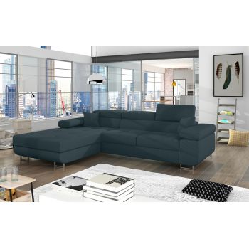 Coltar extensibil stanga 4 locuri ELTAP, Armd-370, Armando, 289x203x85 cm, lemn/poliester, verde