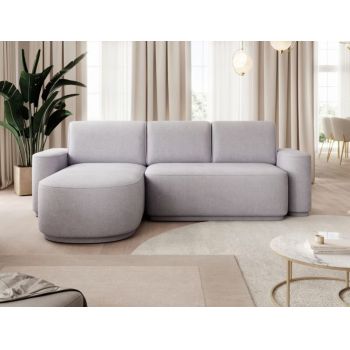 Coltar extensibil stanga 4 locuri ELTAP, Aurumm, 285x180x92 cm, lemn/poliester, gri
