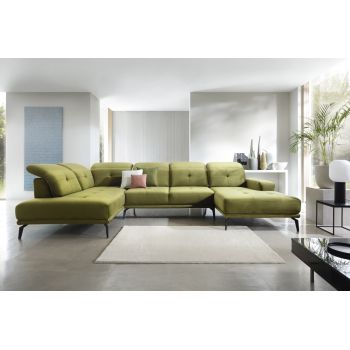 Coltar stanga 6 locuri ELTAP, LT-33LO, Bretan, 350x205x107 cm, lemn/poliester, verde olive