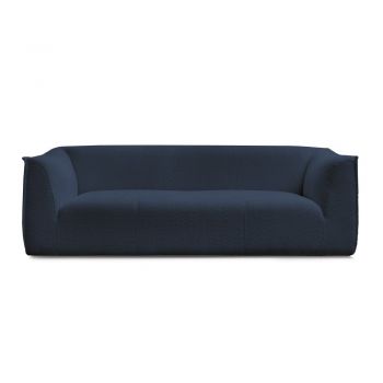 Canapea albastru-închis cu tapițerie din țesătură bouclé 242 cm Giorgia – Bobochic Paris