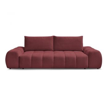 Canapea burgundy cu tapițerie din chenille 278 cm Everest – Bobochic Paris