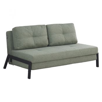 Canapea extensibila Hafrene pakoworld tesatura verde deschis 151x94x71cm