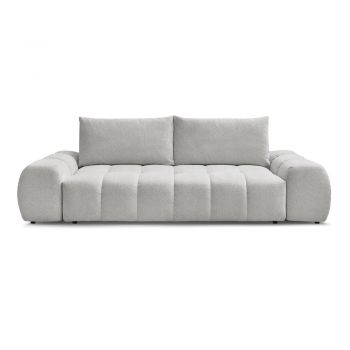 Canapea gri deschis cu tapițerie din chenille 278 cm Everest – Bobochic Paris