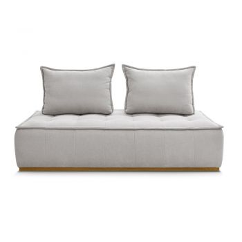 Canapea gri deschis cu tapițerie din țesătură bouclé 175 cm Elisa – Bobochic Paris