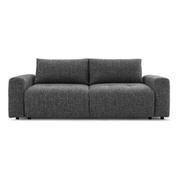 Canapea gri închis extensibilă/cu spațiu de depozitare 248 cm Arsene – Bobochic Paris