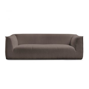 Canapea maro cu tapițerie din țesătură bouclé 242 cm Giorgia – Bobochic Paris