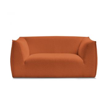 Canapea portocalie cu tapițerie din țesătură bouclé 170 cm Giorgia – Bobochic Paris