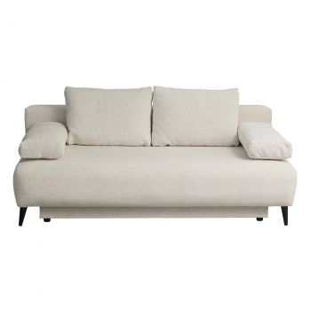 Canapea TIME NEW extensibila, 3 locuri, cu arcuri si lada depozitare, bej, 200x100x90 cm ieftina