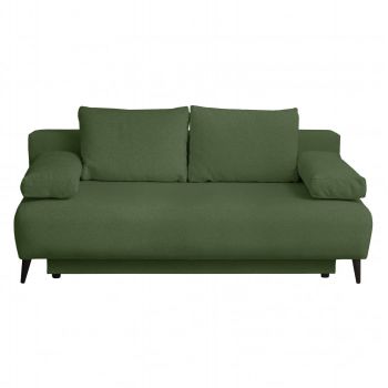 Canapea TIME NEW extensibila, 3 locuri, cu arcuri si lada depozitare, verde, 200x100x90 cm ieftina