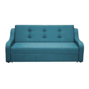 Canapea VALY II extensibila, 3 locuri, cu lada depozitare, turcoaz, 215x90x95 cm ieftina