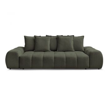 Canapea verde cu tapițerie din chenille 278 cm Everest – Bobochic Paris