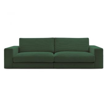 Canapea verde-închis cu tapițerie din catifea reiată 274 cm Leonard – Bobochic Paris
