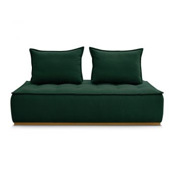 Canapea verde-închis cu tapițerie din țesătură bouclé 175 cm Elisa – Bobochic Paris