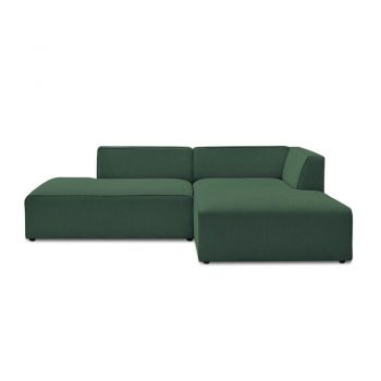 Colțar modular verde (cu colț pe partea dreaptă/în formă de ”L”) Megeve – Bobochic Paris