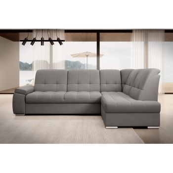 Coltar extensibil dreapta 3 locuri ELTAP, RT-04LO, Sado, 272x192x95 cm, lemn/poliester, gri