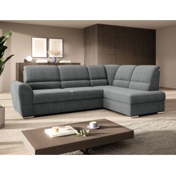 Coltar extensibil dreapta 3 locuri ELTAP, RT-05VER, Siber, 270x186x93 cm, lemn/poliester, gri