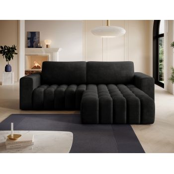 Coltar extensibil dreapta 4 locuri ELTAP, Bon-39, Bonett, 250x175x92 cm, lemn/poliester, gri inchis