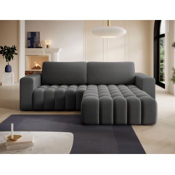 Coltar extensibil dreapta 4 locuri ELTAP, Bon-44, Bonett, 250x175x92 cm, lemn/poliester, gri