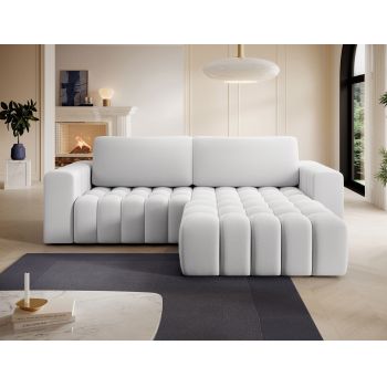 Coltar extensibil dreapta 4 locuri ELTAP, Bon-50, Bonett, 250x175x92 cm, lemn/poliester, gri deschis