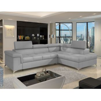 Coltar extensibil dreapta 4 locuri ELTAP, ERI-11, Eridano, 275x202x88 cm, lemn/poliester, gri deschis