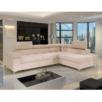 Coltar extensibil dreapta 4 locuri ELTAP, RT-18RAQ, Eridano, 275x202x88 cm, lemn/poliester, bej deschis Coltar extensibil dreapta 4 locuri ELTAP, RT-18RAQ, Eridano, 275x202x88 cm, lemn/poliester, bej deschis