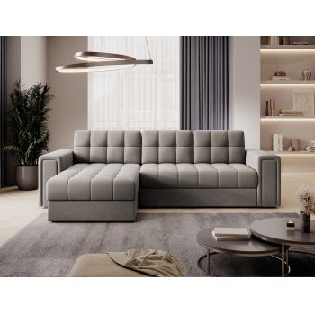Coltar extensibil reversibil 3 locuri ELTAP, Blenvi, 260x150x82 cm, lemn/poliester, bej