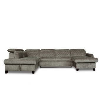 Coltar U Extensibil Tiago, Stanga, 6 Locuri, Tetiere Reglabile, MaroCremona, 330 Cm