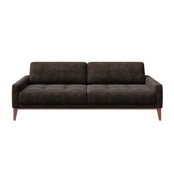 Canapea cu 3 locuri MESONICA Musso Tufted, maro închis