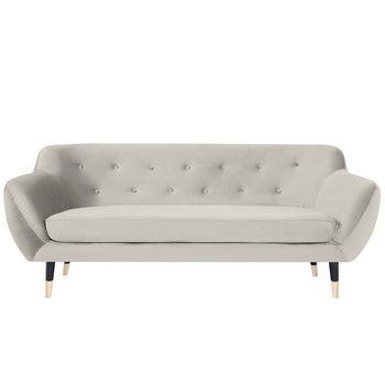 Canapea cu 2 locuri și picioare negre Mazzini Sofas AMELIE. crem Canapea cu 2 locuri și picioare negre Mazzini Sofas AMELIE. crem