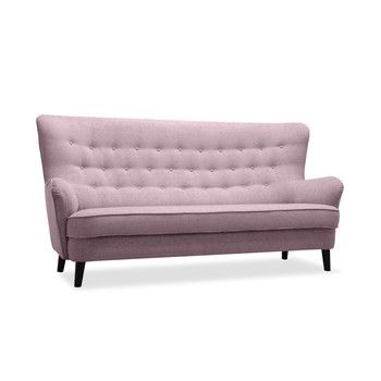 Canapea cu 3 locuri Vivonita Fifties, roz