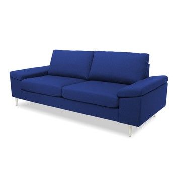 Canapea cu 3 locuri Vivonita Nathan, albastru fixa