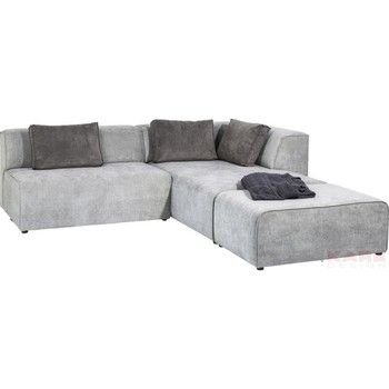 Canapea cu șezlong Kare Design Infinity, gri deschis