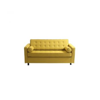 Canapea extensibilă 2 locuri Custom Form Topics, galben