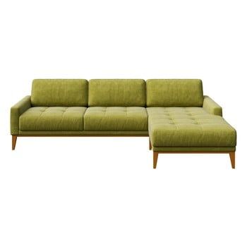 Colțar cu șezlong pe partea dreaptă MESONICA Musso Tufted, verde