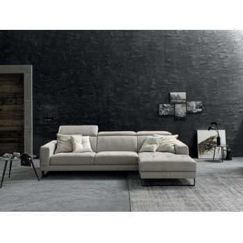 Coltar fix tapitat cu stofa, cu sezlong pe dreapta Riccardo Bej, l281xA165xH78 cm Coltar fix tapitat cu stofa, cu sezlong pe dreapta Riccardo Bej, l281xA165xH78 cm