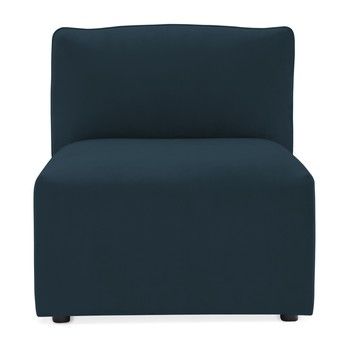 Modul de mijloc pentru canapea Vivonita Velvet Cube, bleumarin