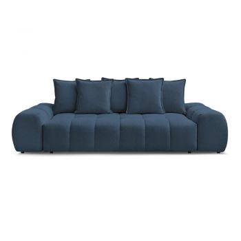 Canapea albastru-închis cu tapițerie din chenille 278 cm Everest – Bobochic Paris