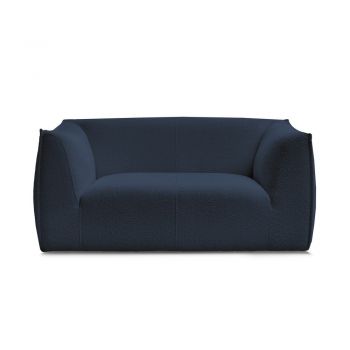 Canapea albastru-închis cu tapițerie din țesătură bouclé 170 cm Giorgia – Bobochic Paris