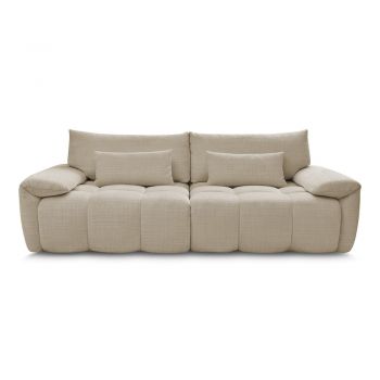 Canapea bej cu tapițerie din chenille 264 cm Ivane – Bobochic Paris