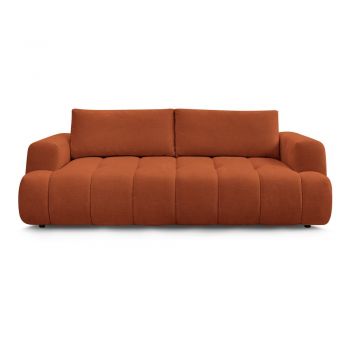 Canapea cărămizie extensibilă/cu spațiu de depozitare 251 cm Fuji – Bobochic Paris