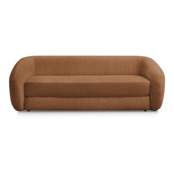 Canapea cărămizie extensibilă cu tapițerie din chenille 228 cm Neyo – Bobochic Paris