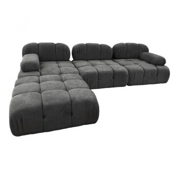 Canapea cu 3 locuri Hypnotic I din material pakoworld Gri 294x98x76cm 98x294