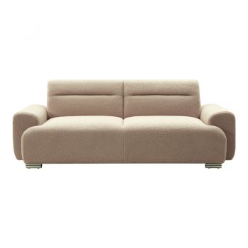 Canapea cu trei locuri Harmonious pakoworld boucle bej 223,5x92x81cm