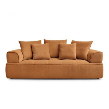 Canapea galben-muștar cu tapițerie din chenille 237 cm Whesley – Bobochic Paris