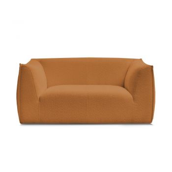 Canapea galben-muștar cu tapițerie din țesătură bouclé 170 cm Giorgia – Bobochic Paris