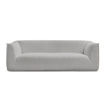 Canapea gri deschis cu tapițerie din țesătură bouclé 242 cm Giorgia – Bobochic Paris