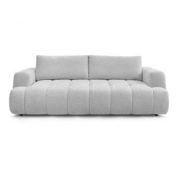 Canapea gri deschis extensibilă/cu spațiu de depozitare 251 cm Fuji – Bobochic Paris