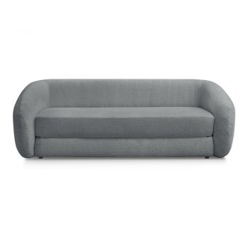 Canapea gri închis extensibilă cu tapițerie din chenille 228 cm Neyo – Bobochic Paris